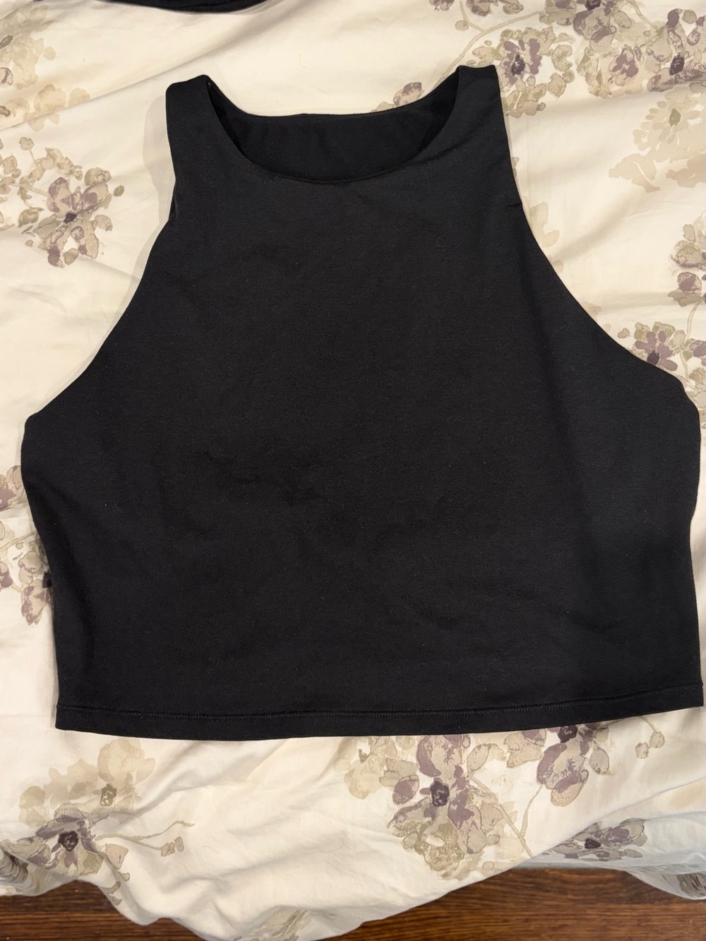 Old Navy Black Cropped Tank Top - Women's High Neck Sleeveless Top